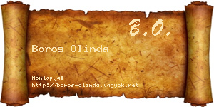 Boros Olinda névjegykártya